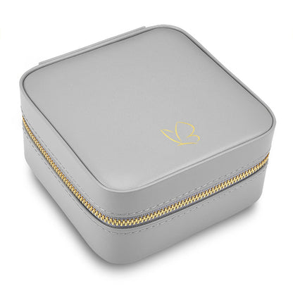 Schmuck Organizer mit Spiegel Medium grau