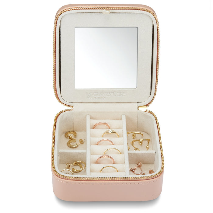 Schmuck Organizer mit Spiegel Medium pink