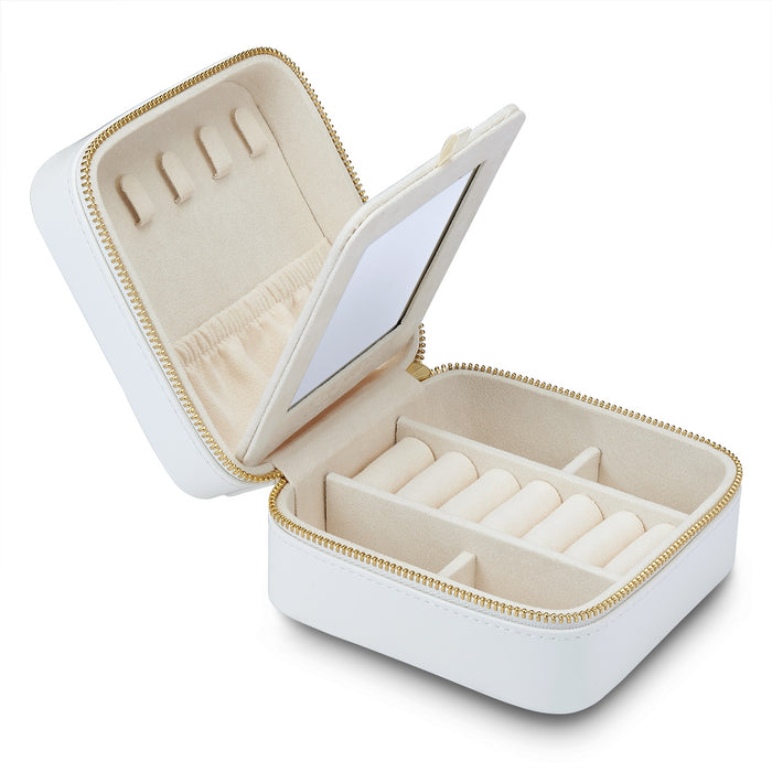 Schmuck Organizer mit Spiegel Medium weiß