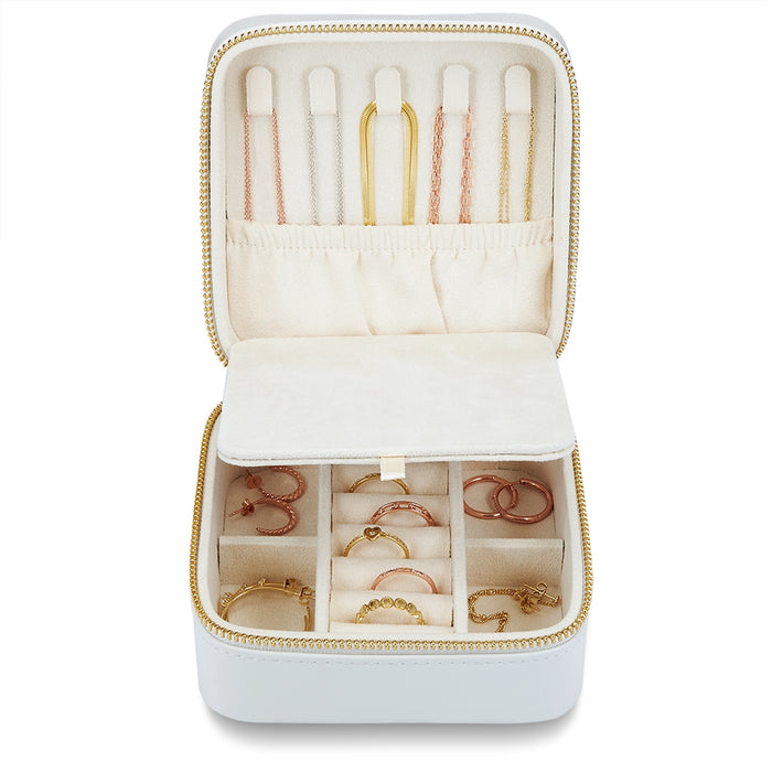 Schmuck Organizer mit Spiegel Medium weiß