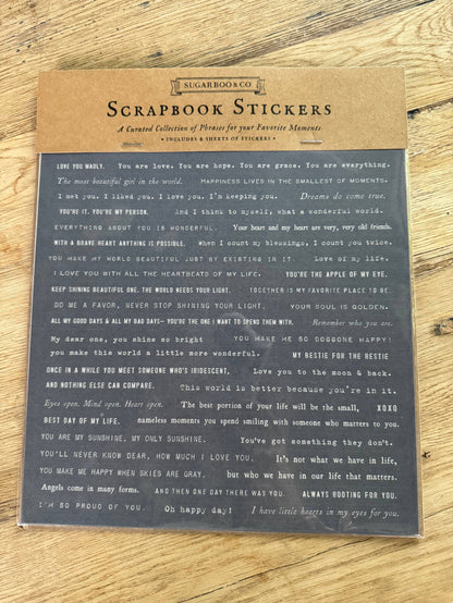 Scrapbook Stickers
