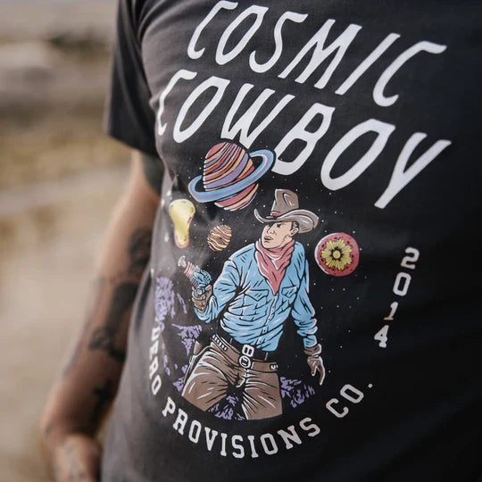 Sendero Provisions Co. Men's Cosmic Cowboy Graphic T-Shirt in Asphalt