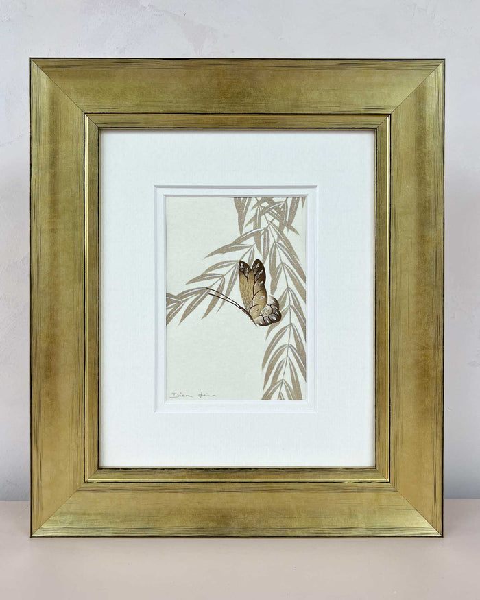 Set Of Two Wisteria And Butterfly Original Painting - Diane Hill