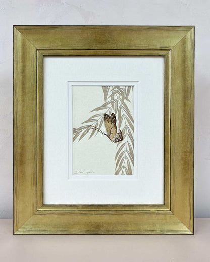 Set Of Two Wisteria And Butterfly Original Painting - Diane Hill