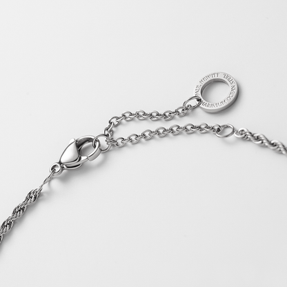 Set Taurus Charm und Halskette Silber