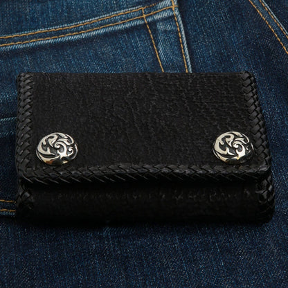 shark leather biker wallet