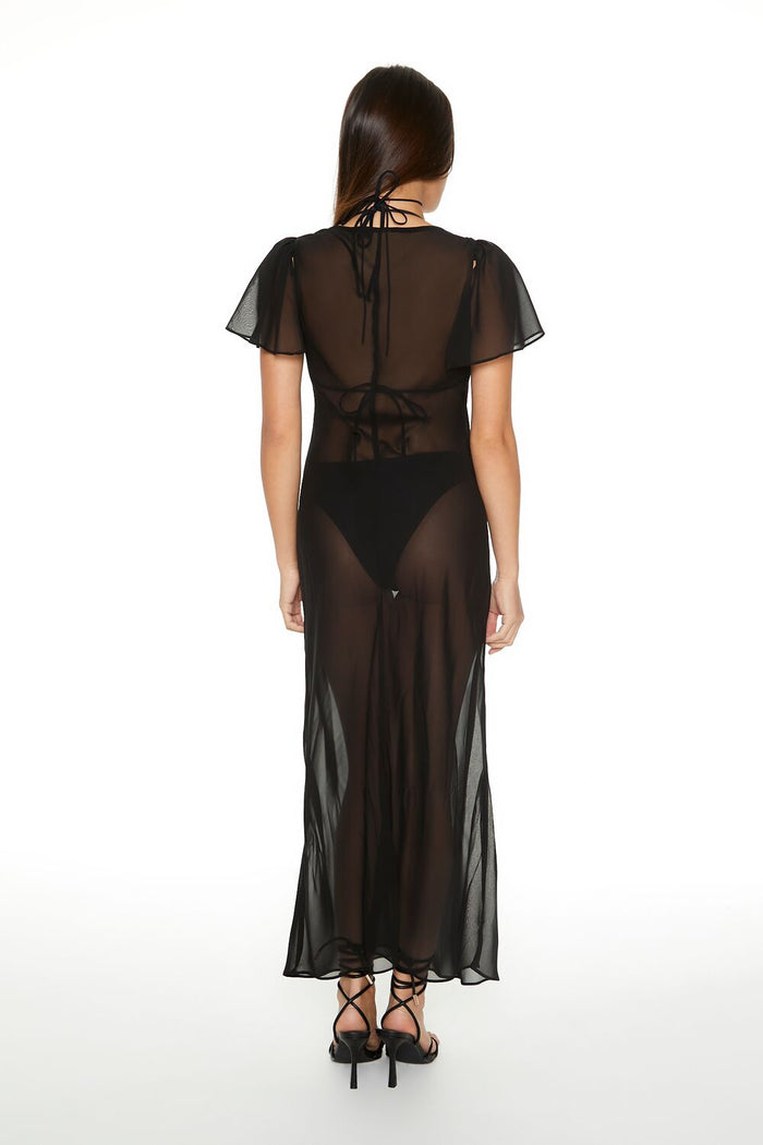 Sheer Chiffon Maxi Dress