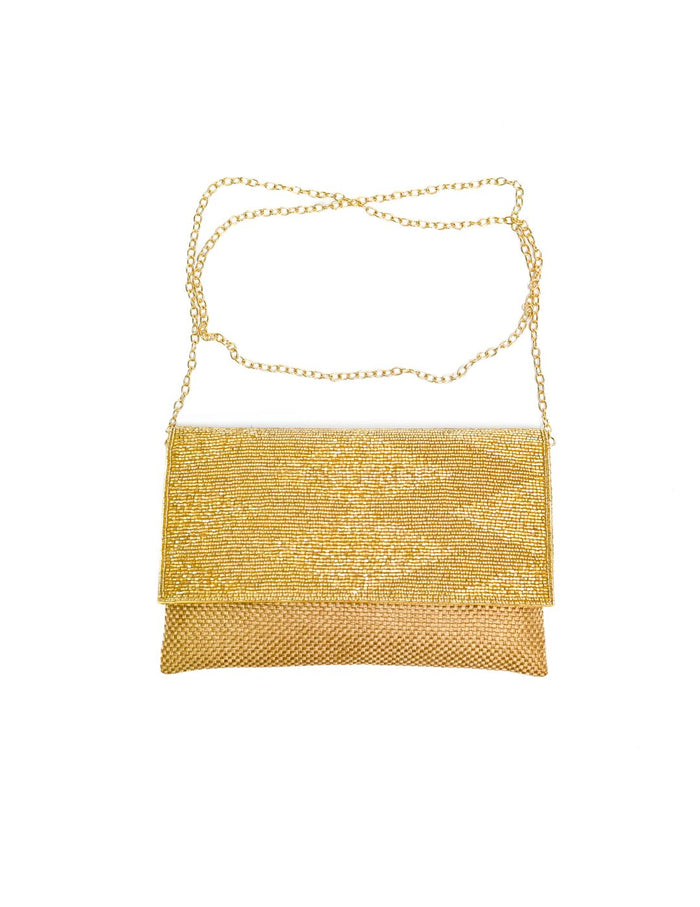 Shimmery golden clutch