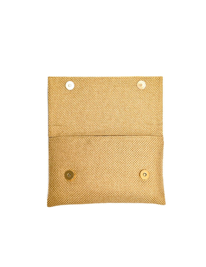 Shimmery golden clutch