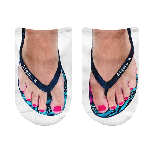 Sigma Kappa Sorority Nick Name Flip Flop Footie Socks