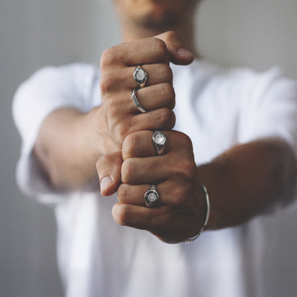 Signet Ring Windrose Silber