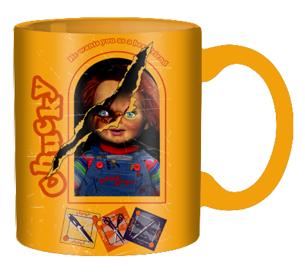 Silver Buffalo Chucky Ripped Package 20oz Ceramic Mug