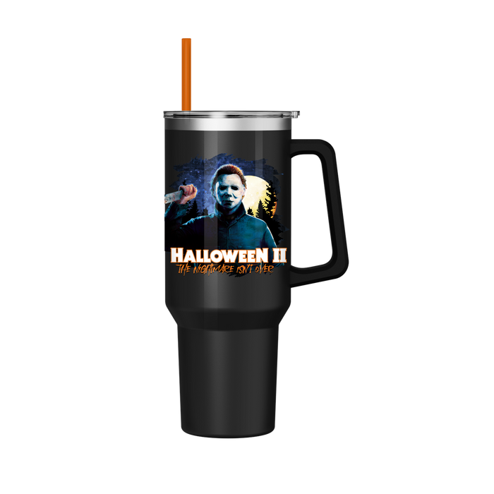 Silver Buffalo Halloween 2 Michael Myer Moon Bg 40oz Stainless Steel Tumbler