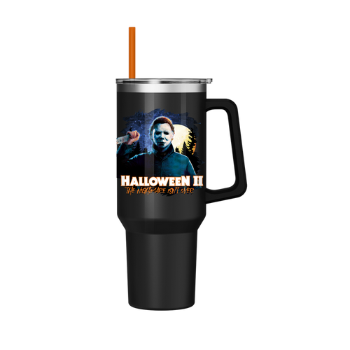 Silver Buffalo Halloween 2 Michael Myer Moon Bg 40oz Stainless Steel Tumbler