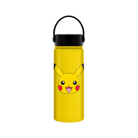 Silver Buffalo Pokemon Pikachu - Happy Face 20oz Stainless Steel Water Bottle