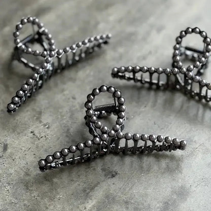 Silver Pearl Inspired Western Claw Clip