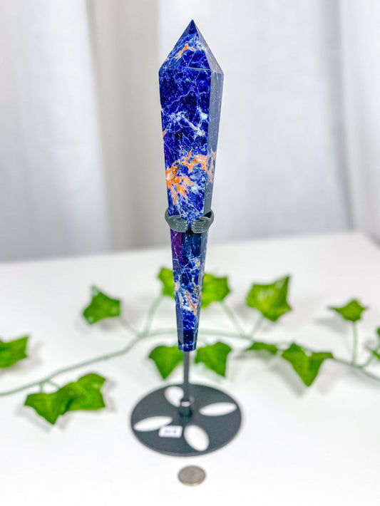 Sodalite Wand on Stand (85B)
