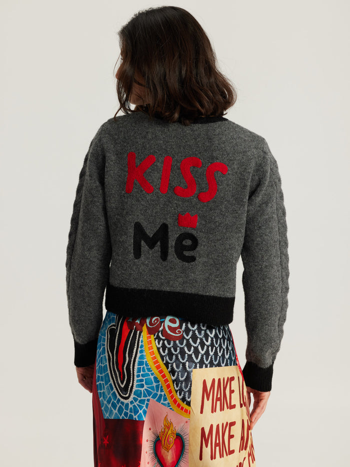 Sofi Gray Knit Cardigan