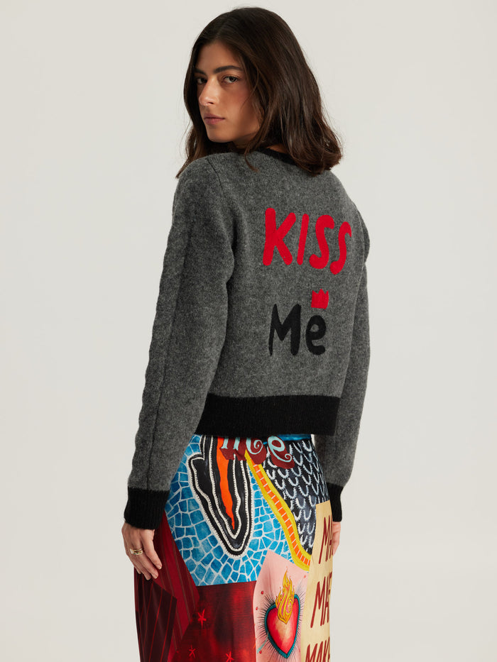 Sofi Gray Knit Cardigan