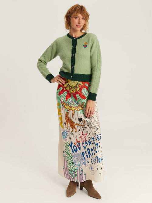 Sofi Green Knit Cardigan