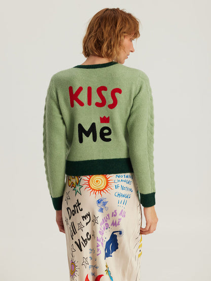Sofi Green Knit Cardigan