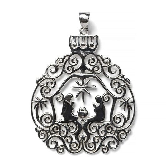 Southern Gates® Nativity Pendant   40x35mm 925 Sterling Silver Designed and distributed in Charleston, SC