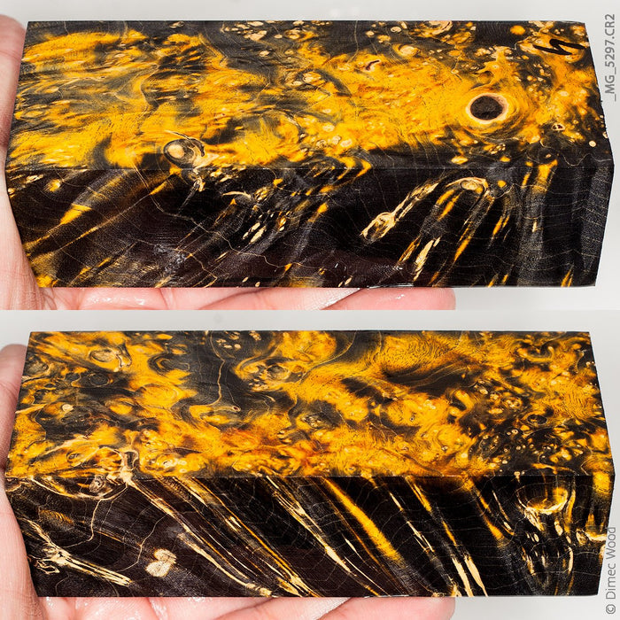 Stabilized wood box elder burl block
