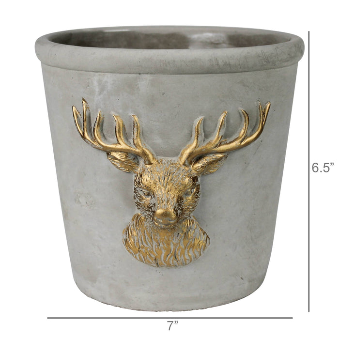 Stag Cachepot, Cement