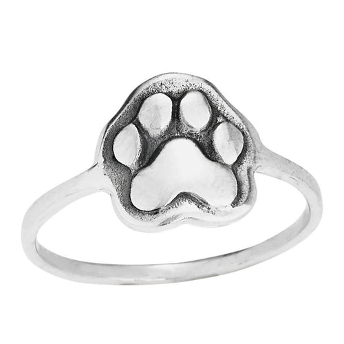 Sterling Silver Paw Print Ring