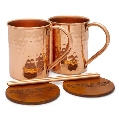 Straight Hammered Mug Set of 2 | Each Mug Holds 16oz