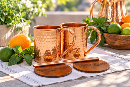 Straight Hammered Mug Set of 2 | Each Mug Holds 16oz