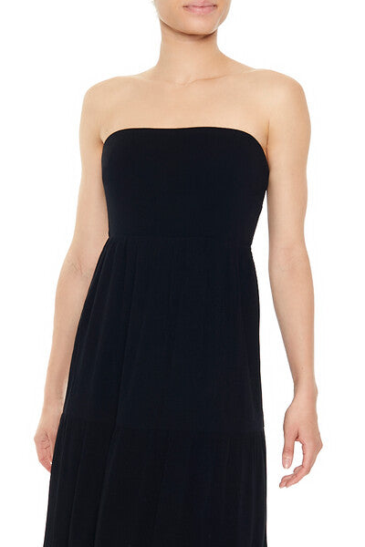 Strapless Tie-Back Maxi Dress