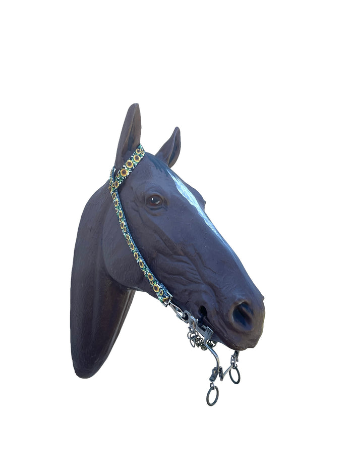 Sunflower cow print tack set breast collar nylon horse size