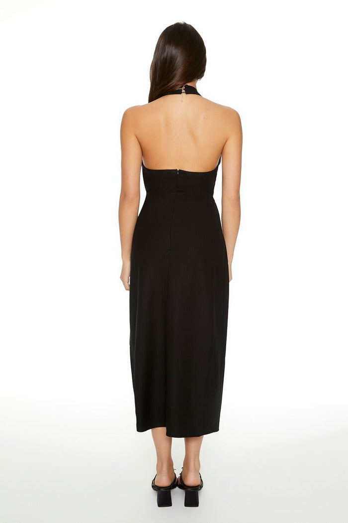 Surplice Halter Maxi Dress