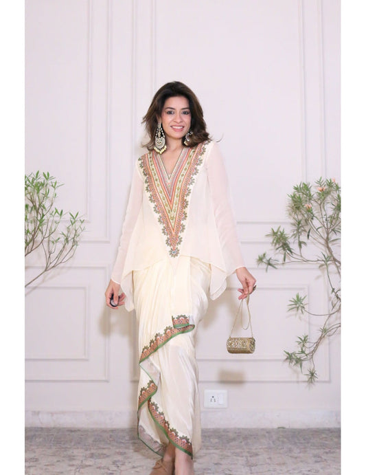 Taarani Drape Skirt Set
