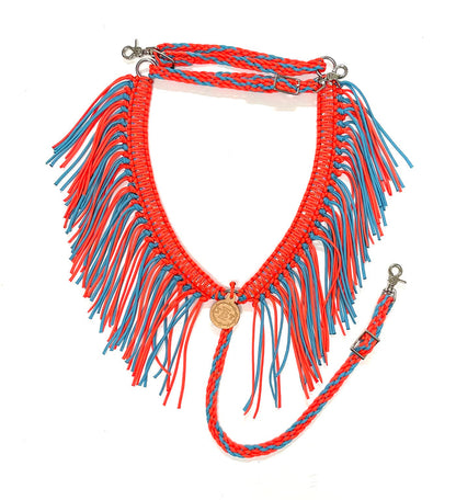 tack set- neon orange,neon turquoise - Tiffanys Braided Tack LLC
