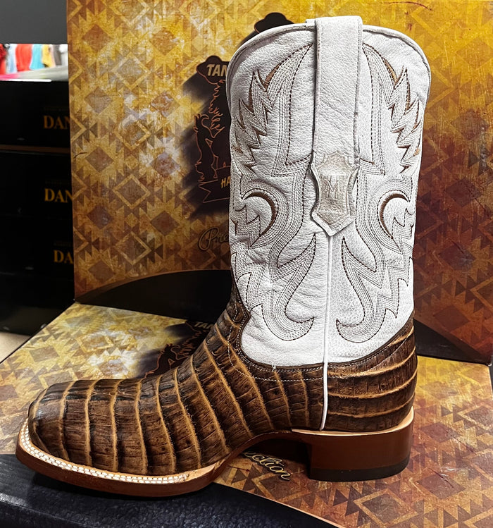 Tanner Mark Men's Imitation Caiman Tail Western Boot in Orix