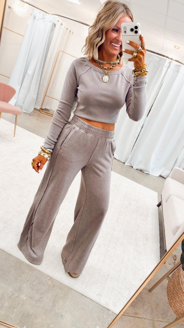 The Arabella Two Piece Set-Mocha