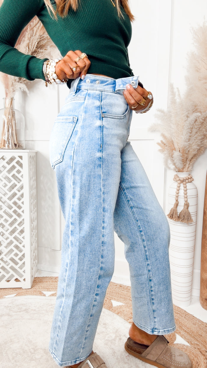 The Blue Belle Barrel Jean