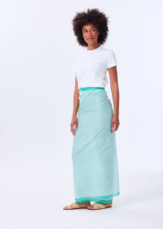 The Cotton Wrap / Pareo - Embroidered Hills