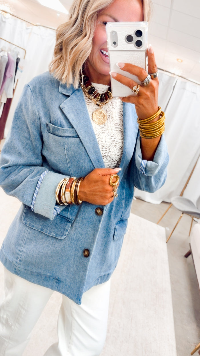 The Denim Obsession Blazer