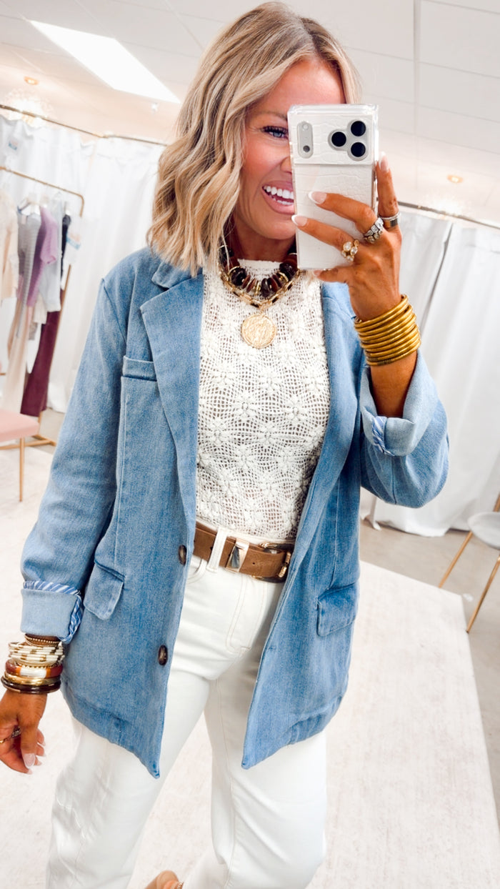 The Denim Obsession Blazer