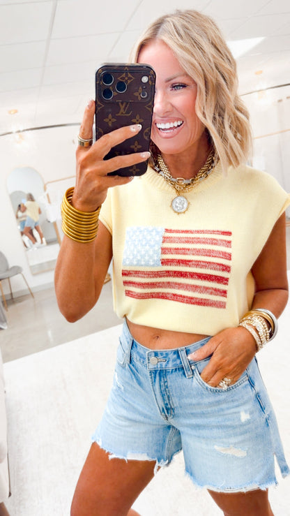 The Freedom Flag Sweater Top