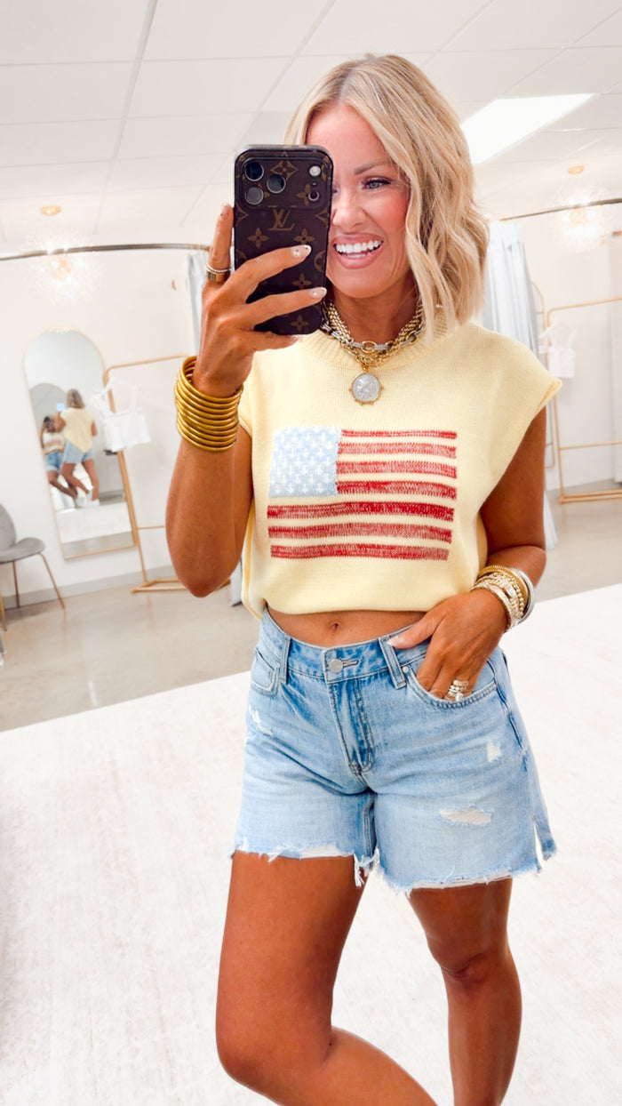 The Freedom Flag Sweater Top