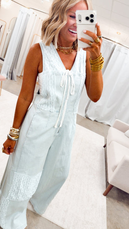 The Lacewood Denim Jumpsuit