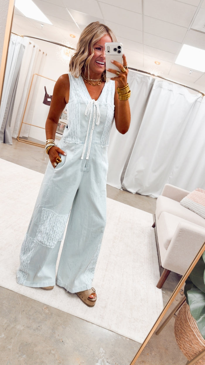 The Lacewood Denim Jumpsuit