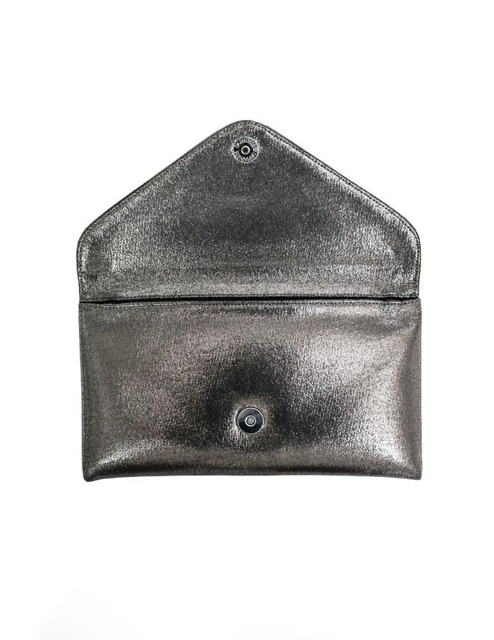 The Metallic Grey Clutch