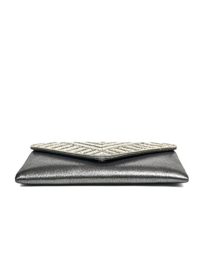 The Metallic Grey Clutch