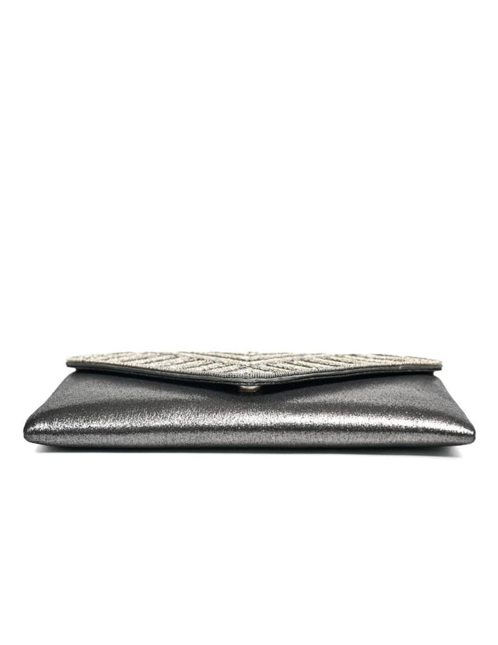 The Metallic Grey Clutch