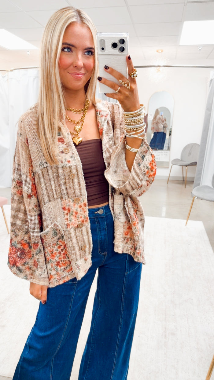 The Monet Hoodie Jacket Top-Mocha